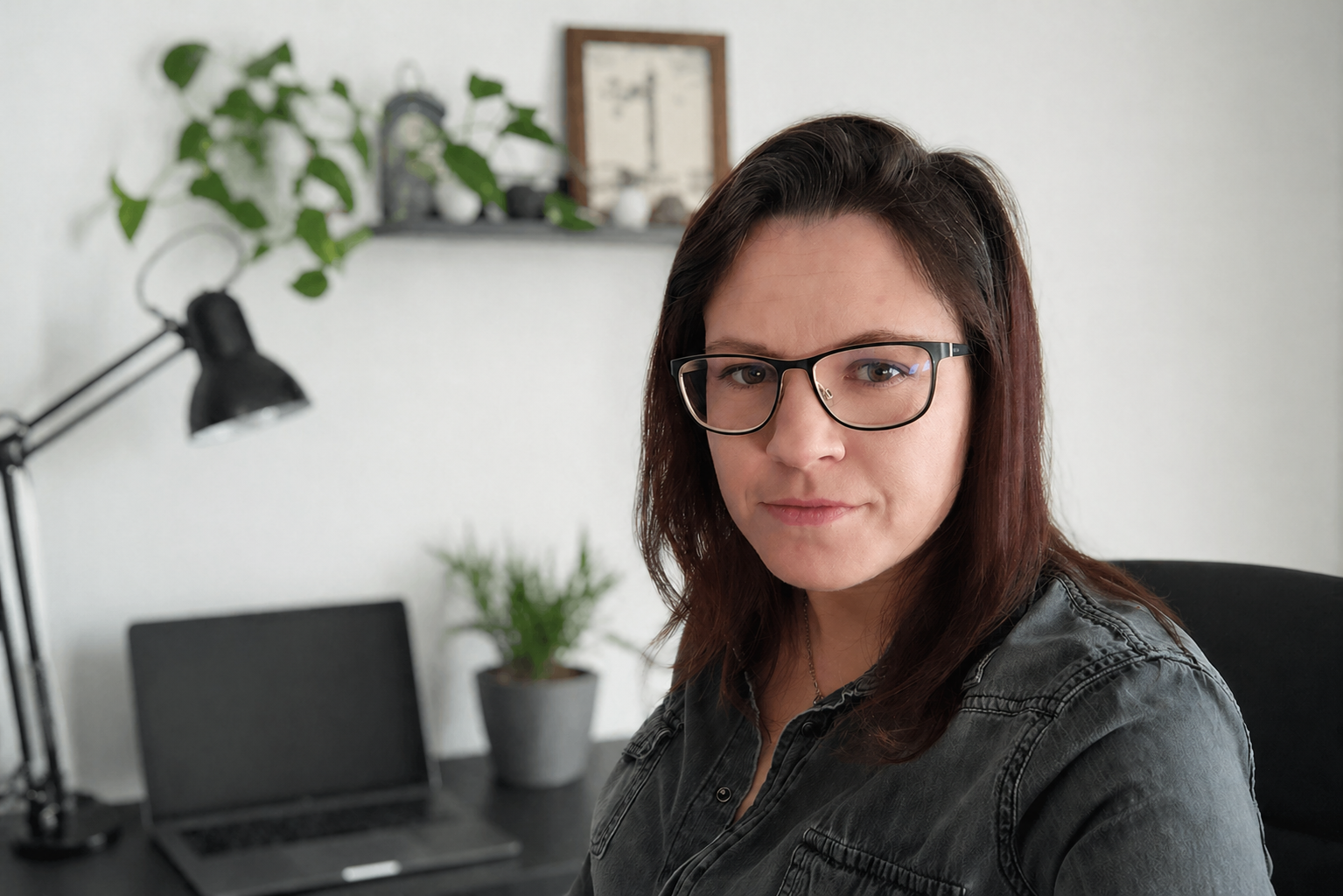 Veronika Janusová u notebooku s přehledem kampaní a marketingovými metrikami